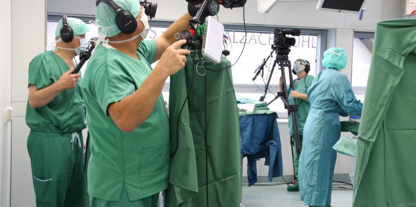 Aufzeichnung mit 3 Kameras im Operationssaal der Universitätsklinik